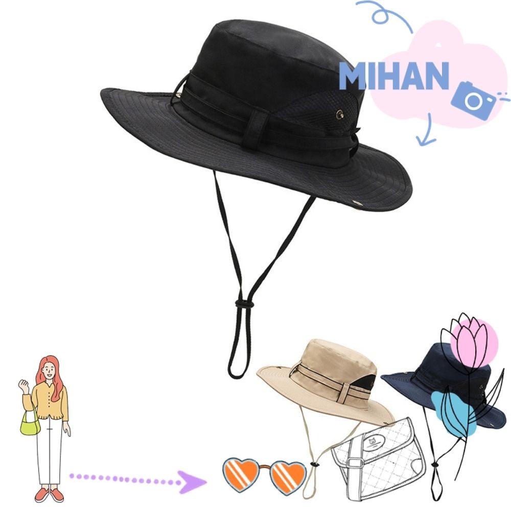 Mh หมวกปีกกว้าง กันแดด ป้องกันรังสียูวี สําหรับผู้ชาย ชาวประมง ตกปลา เดินป่า