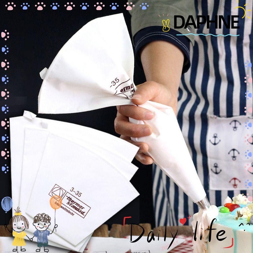 Daphne ถุงบีบครีม ผ้าฝ้าย แบบหนา ใช้ซ้ําได้ คุณภาพสูง สําหรับทําคัพเค้ก คุกกี้ DIY