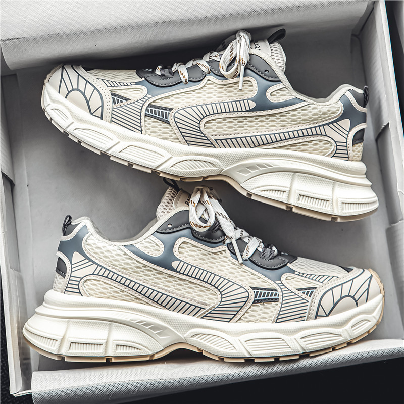 รองเท้าอินเทรนด์ Club-ลําลองกีฬา Daddy Shoes Mesh Mens Shoes