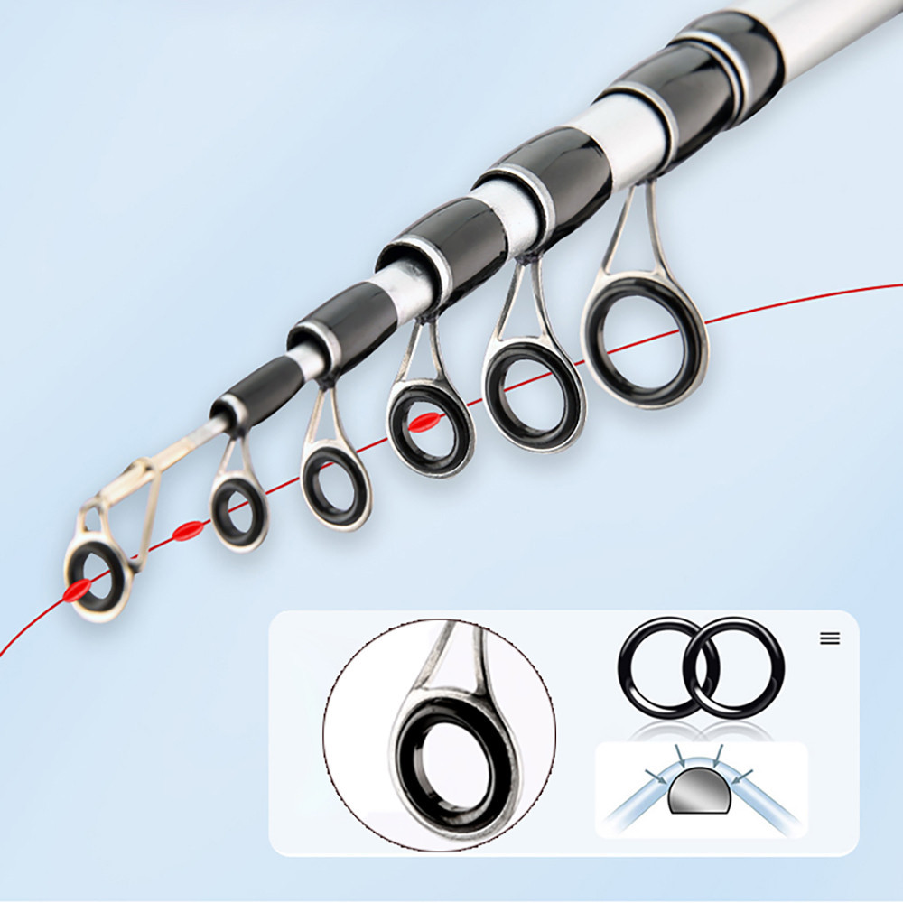 คันเบ็ดตกปลา คาร์บอนไฟเบอร์ น้ําหนักเบา กันสนิม แบบพกพา 1.6-2.4 เมตร - รูปที่ 3