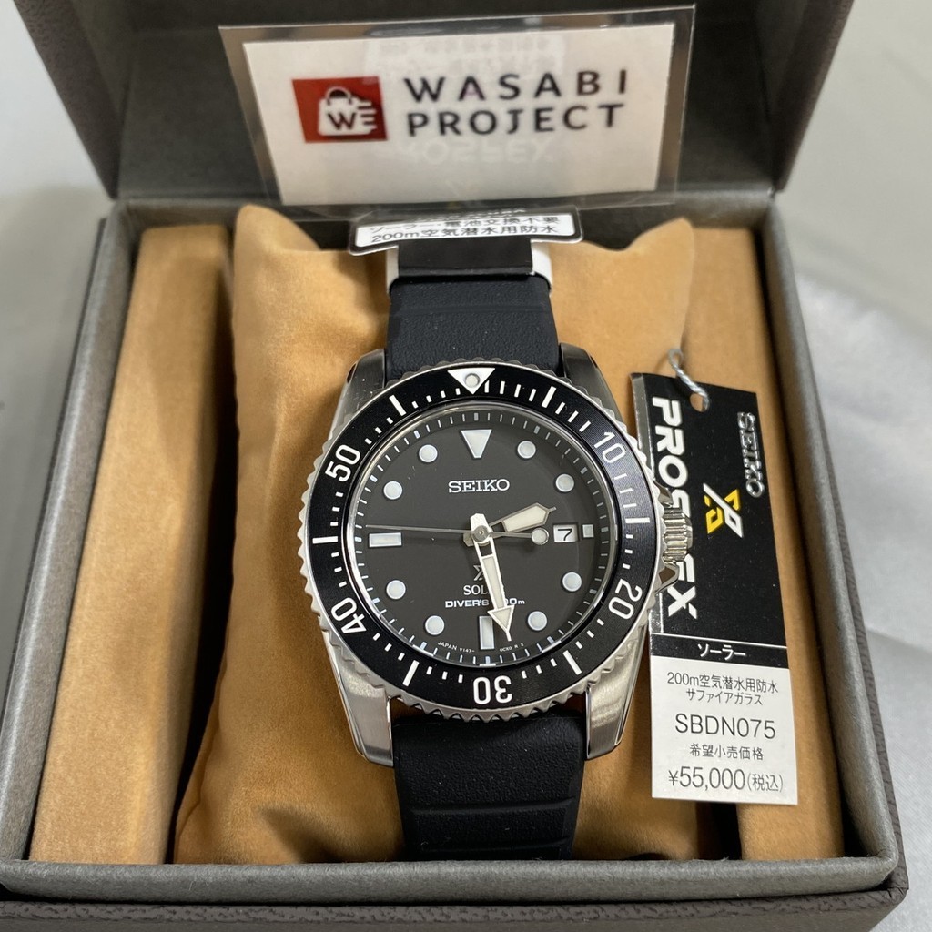 [Authentic★Direct from Japan] SEIKO SBDN075 Unused PROSPEX Solar Sapphire glass Black SS Men Wrist watch นาฬิกาข้อมือ