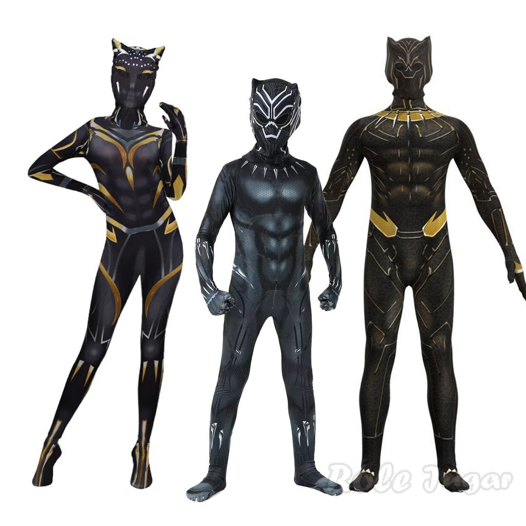 ใหม่ Black Panther 2 คอสเพลย์ Wakanda Forever Superhero Shuri เครื่องแต่งกายหน้ากากชุดจั๊มสูท Carnival เครื่องแต่งกายสําหรับผู้หญิงผู้ชายเด็ก
