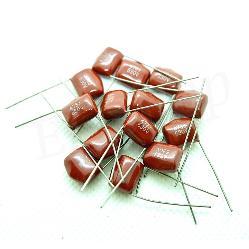 C Capacitor ตัวเก็บประจุ คาปาซิเตอร์ ไมล่า มีหลายค่าให้เลือก 473J/630V, 473K/1.6KV,334J/630V,222K/2A