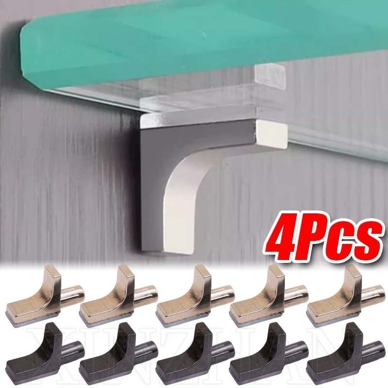 4pcs Glass Partition Fixing Pin หมุด - ชั ้ นวางสนับสนุน Peg พร ้ อมปะเก ็ นกันลื ่ น - สําหรับวงเล 