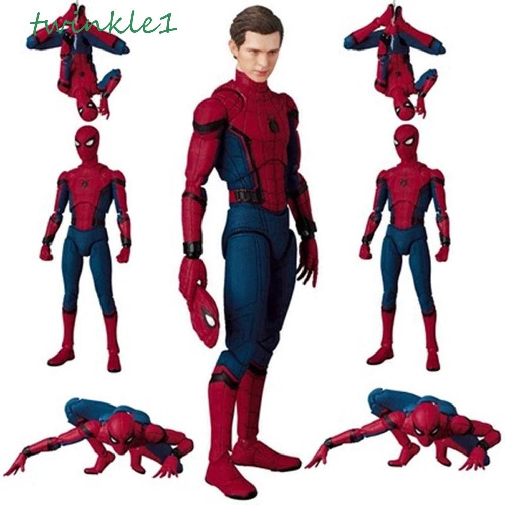Twinkle1 Spiderman Action Figure สําหรับเด ็ กคอลเลกชันของขวัญ Tom Holland เปลี ่ ยน Face Marvel ของเล ่ น Spiderman Homecoming