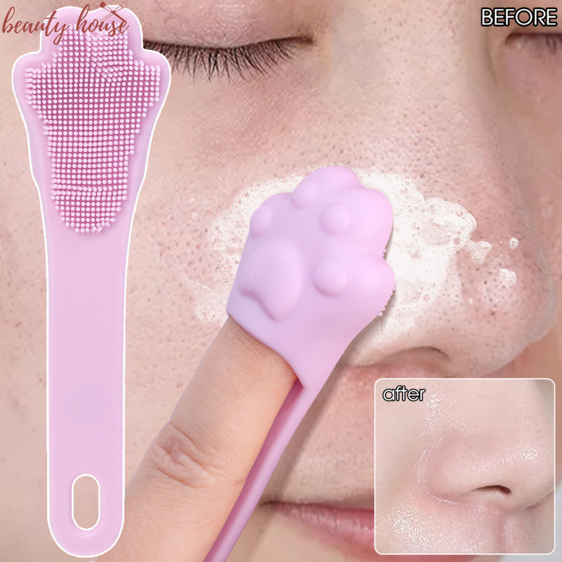 Cat 'S Paw Silicone Face Brush - แปรงทําความสะอาดนวด - แปรงสปาหน ้ า - แปรงจมูกนิ ้ ว - เครื ่ องมือบํารุงผิวอเนกประสงค ์ - แปรงทําความสะอาดผิวหน ้ า