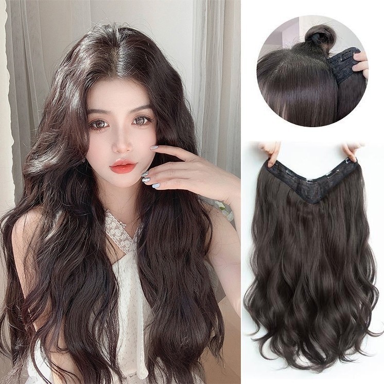 YTL (พร้อมส่ง) แฮร์พีชผมลอนคลายๆ ลอนปลายเข้ารูปกับทรงศรีษะ รุ่น Sweet-V ยาว 45,60 CM