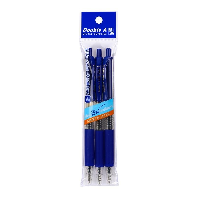 ปากกาเจลDOUBLEA  0.7  #SILK/BU/P3