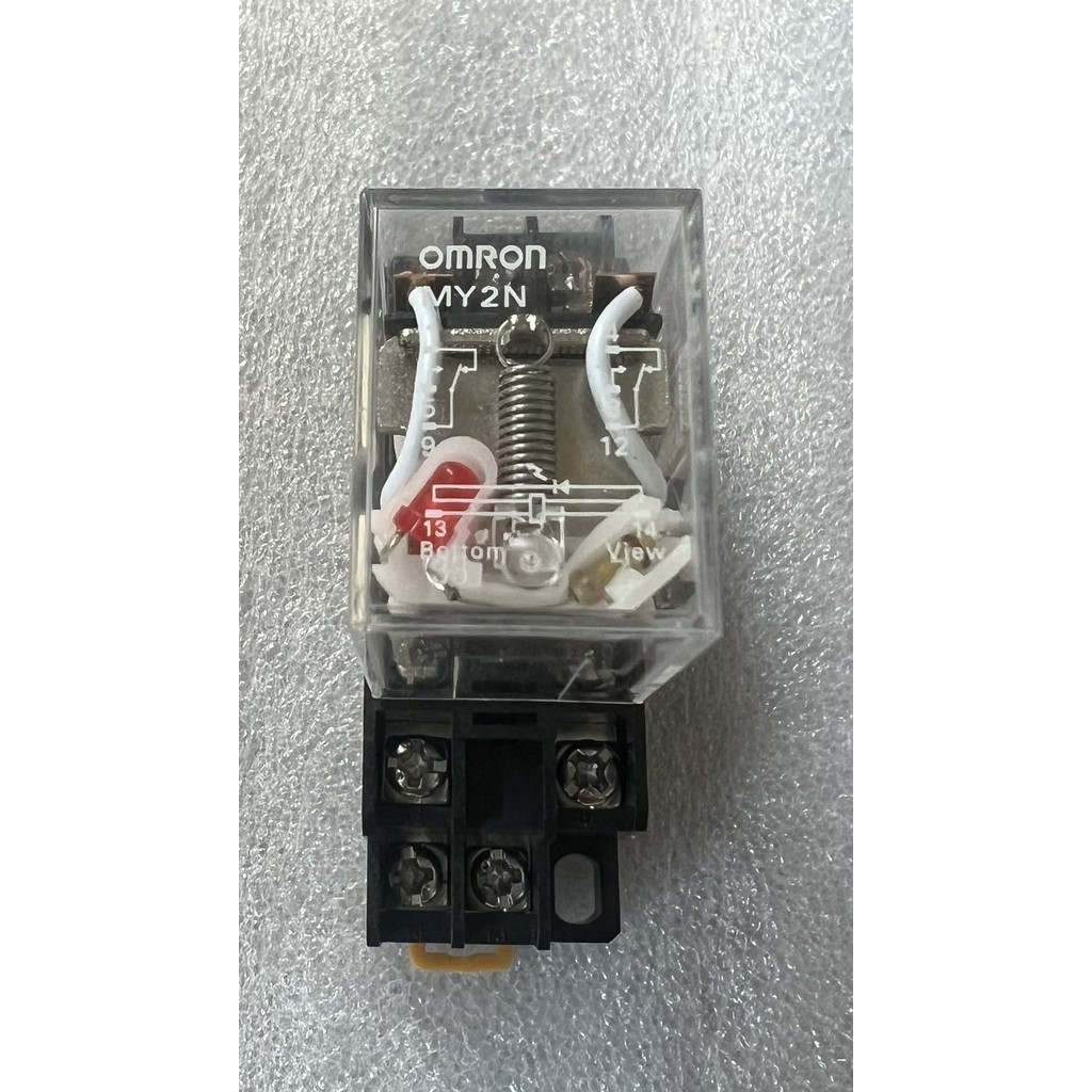 MY2N มีไฟ 24Vac, 12Vdc, 24Vdc, 220Vac ได้รีเลย์พร้อมซ็อกเก็ต8ขา PYF08A ยี่ห้อ PNC(1ชุด) My2n มีสินค้าพร้อมส่ง