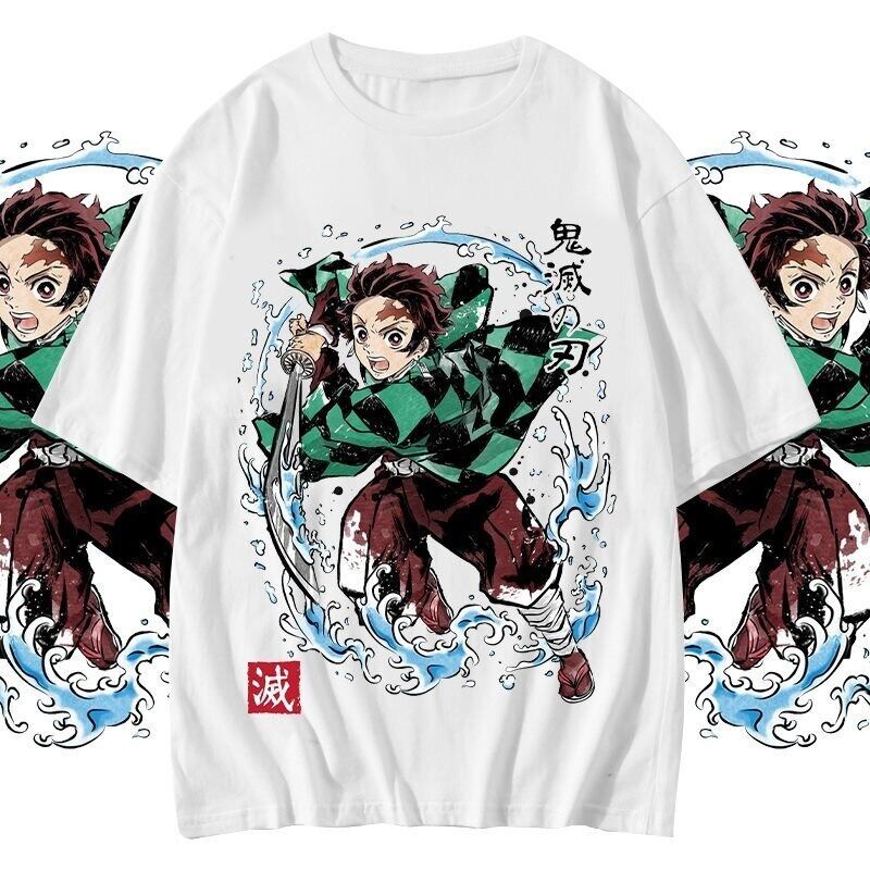 ย้อนยุค2023 เสื้อยืดโอเวอร์ไซส์เสื้อยืดลายอนิเมะ kimetsu NO yaiba zenitsu ดาบพิฆาตอสูรเสื้อยืดเสื้อยืดลายกราฟิกสำหรับผู้