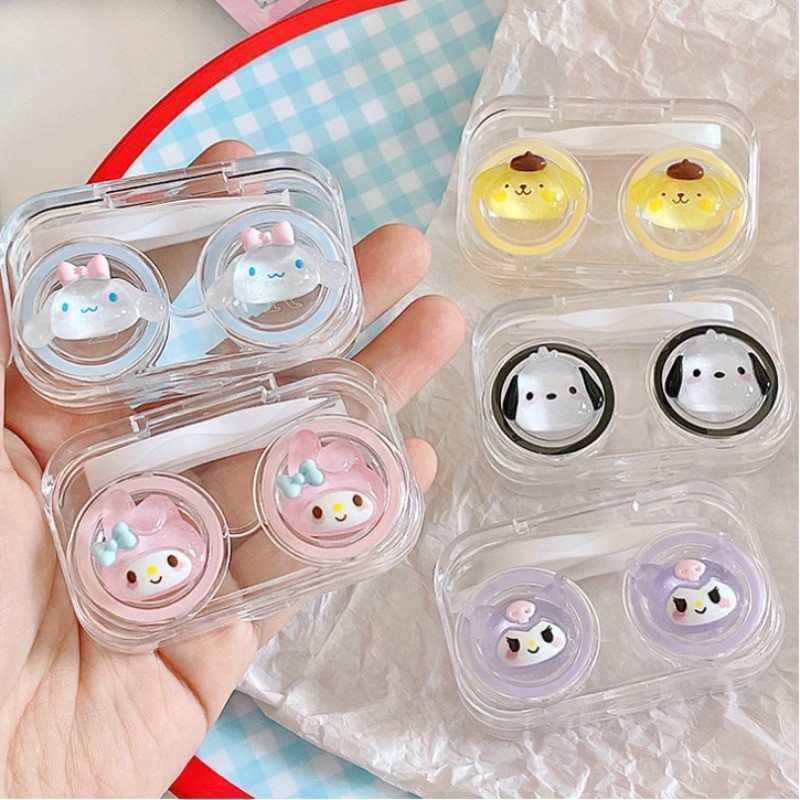 น่ารักการ์ตูนคอนแทคเลนส์แหวนยาง Care คอนแทคเลนส์ Inserter Remover ซิลิโคน Soft Tip Tweezer Stick Case ชุดกระเป๋าเดินทางสวมใส่เครื่องมือ