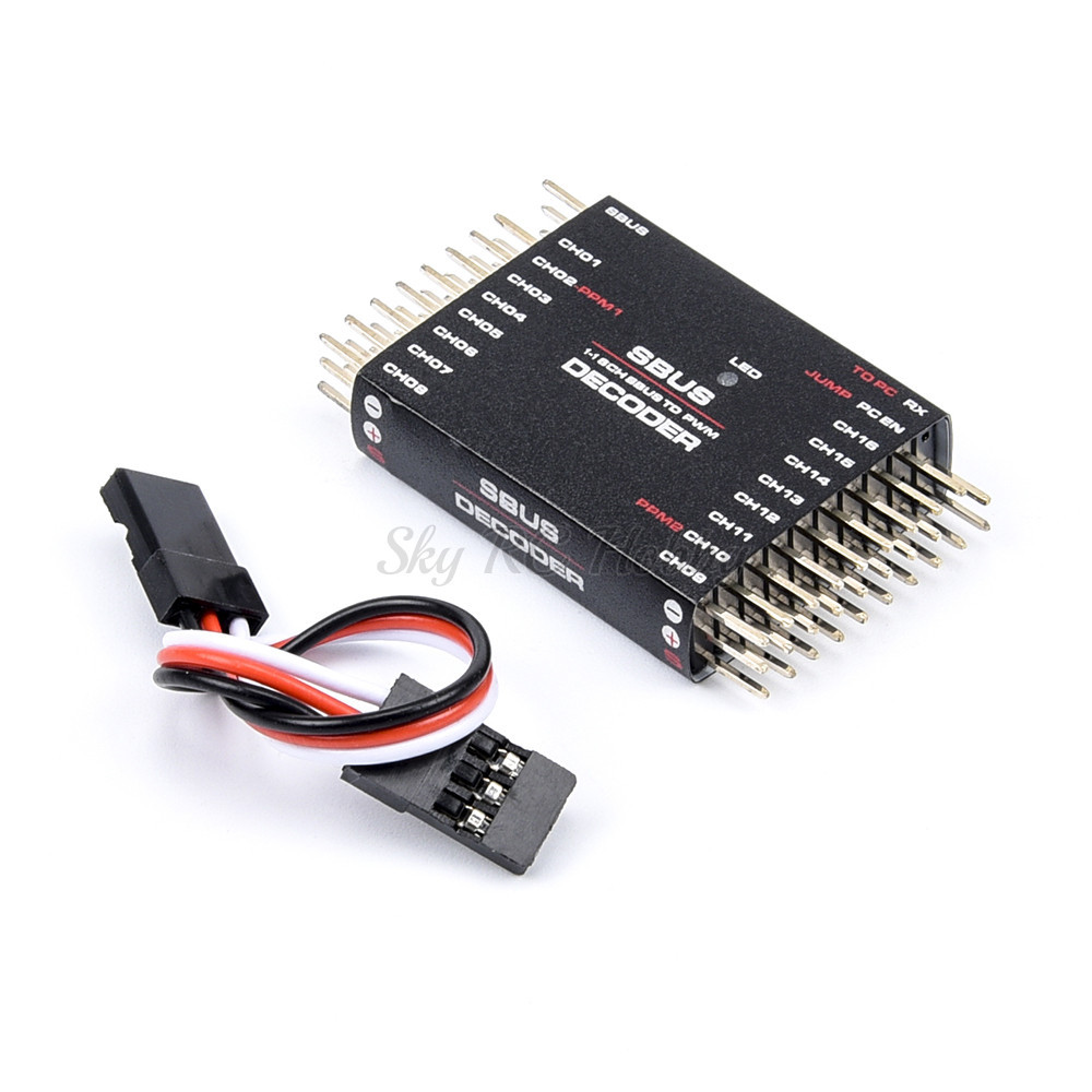 SK 1PCS / 2PCS SBUS To PWM PPM Decoder 16CH For Frsky X8R RXSR RC Airplane