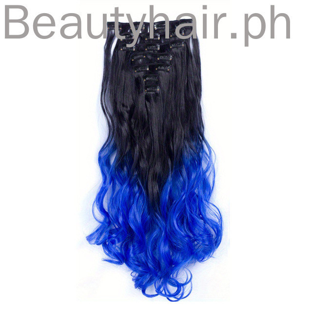 คลิปในส ่ วนต ่ อผม Ombre สีสังเคราะห ์ 7 ชิ ้ นชุดหยักหยิก Hairpieces สีดําสีม ่ วงสําหรับผู ้ หญิงหญิง ราคา ถูกที่สุด ดีลบีเคเค แกลเลอรีภาพที่ 7