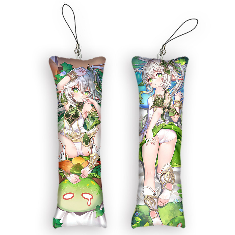 Nahida Dakimakura มินิพวงกุญแจน ่ ารักอะนิเมะ KeyChain หมอนขนาดเล ็ กตกแต ่ งจี ้ Otaku ของขวัญกระเป