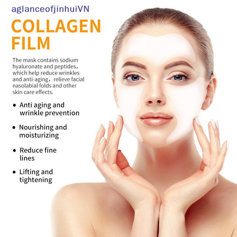 [aglanceofjinhui ] Nano Hydrolyzed Collagen Protein Film Mask Face Serum ชุดริ ้ วรอยซ ่ อมแซมที ่ ละลายน ้ ําได ้ Face Filler Brightening Skin Care Set [ZKM ]