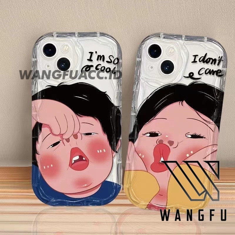 WF CASE FUNNY SOFT สําหรับ OPPO A15 A15S A16 A16K A16E A17 A17K A1K A76 A36 A96 A3S A52 A92 A33 A53 