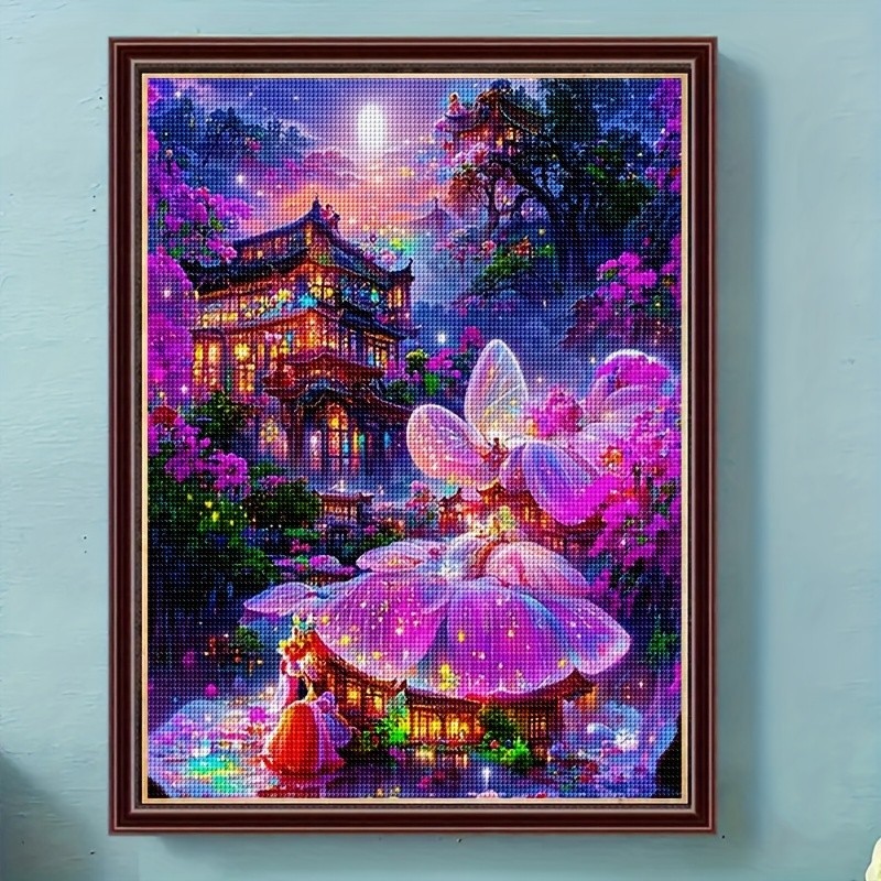 ชุดภาพวาดเพชร 5D ทิวทัศน์มายากล - ผลงานศิลปะโมเสครับประทานทำมือ เพื่อการประดับผนังในห้องนอนหรือห้องนั่งเล่น