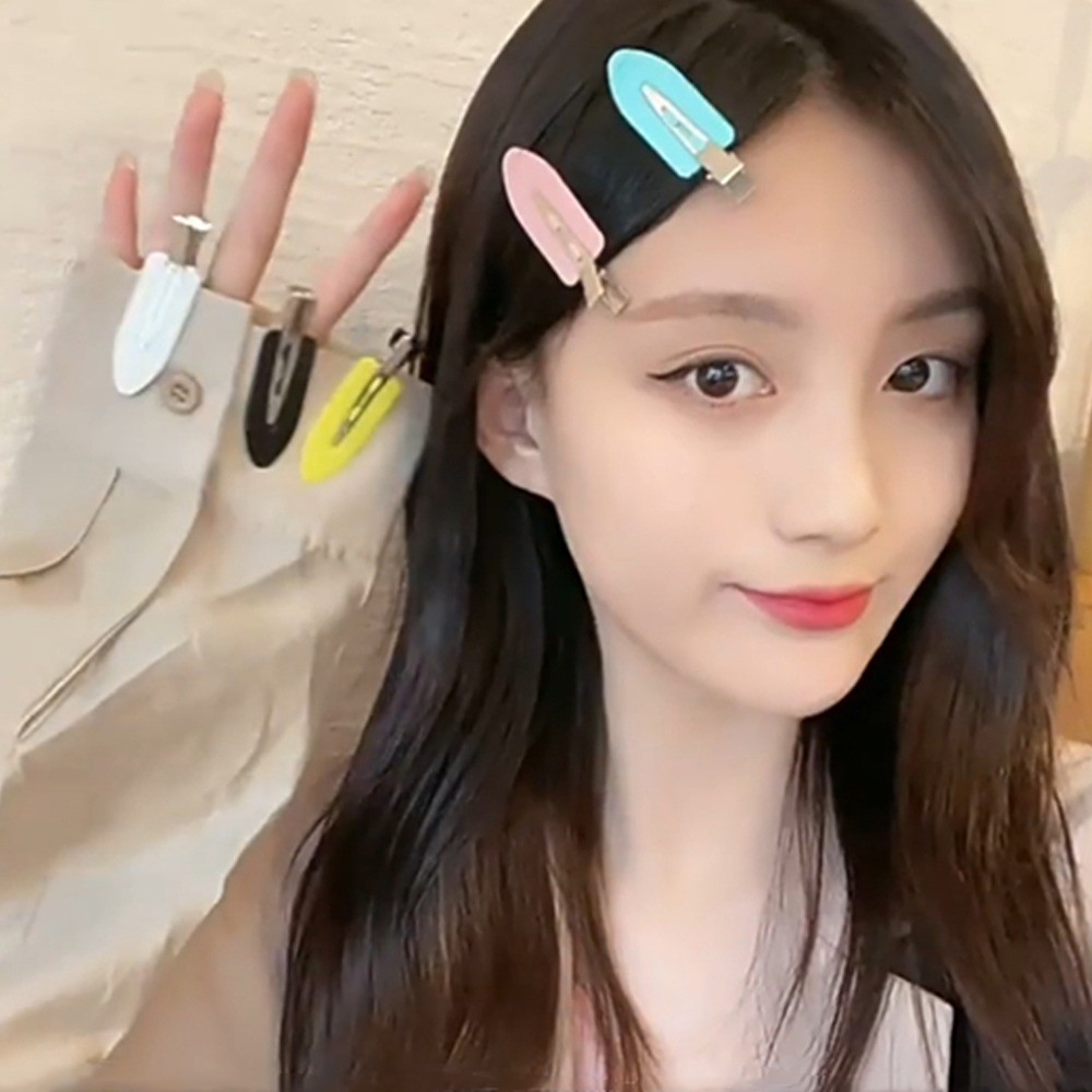 ผ้าโพกศีรษะกิ๊บติดผมสีแคนดี้สไตล์มินิมอลเกาหลีพร้อมไม่มีร่องรอยด้านข้างสําหรับผู้หญิง