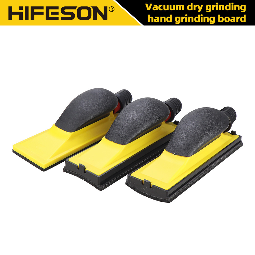 HIFESON 70x198 มม.คู่มือสูญญากาศขัดบล็อกขัดขัดบล็อกมือบด 3 ประเภท Arcs สําหรับพื้นผิวสีรถ