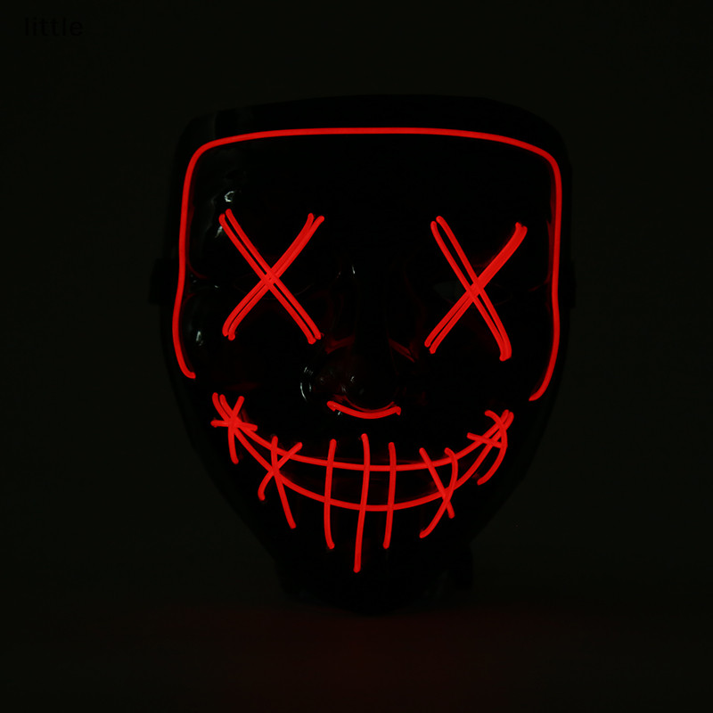 Thlittle LED Glow Mask EL Wire Light Up The Purge ภาพยนตร ์ เครื ่ องแต ่ งกาย Light Party Boutique
