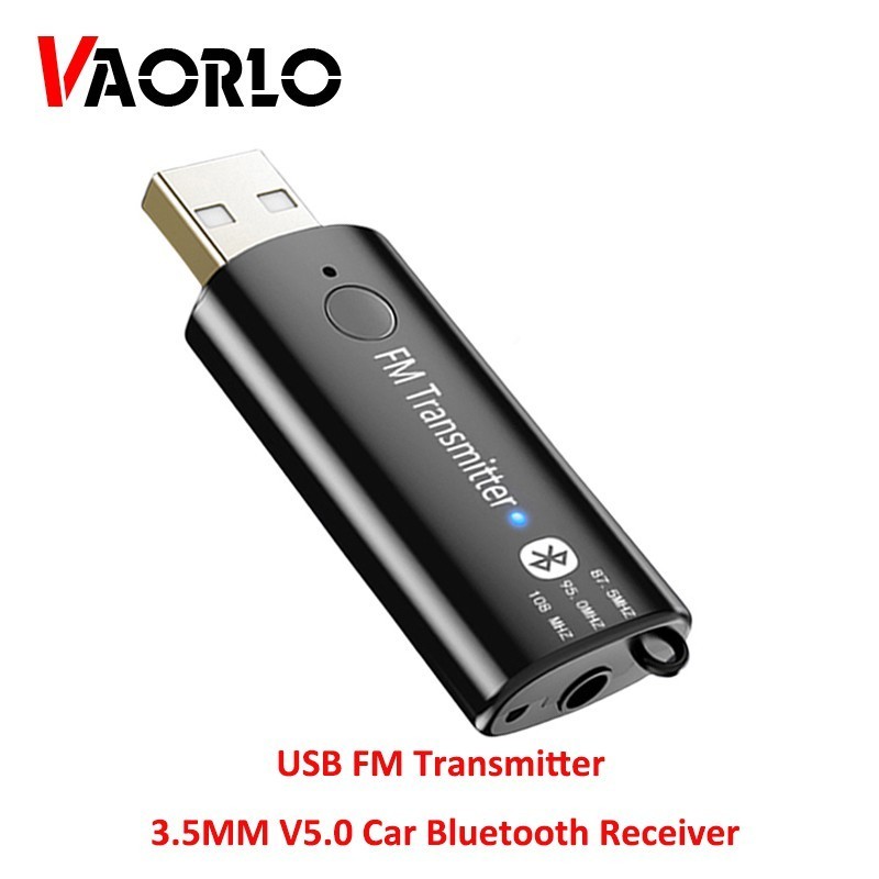 5.0 Car Kit Bluetooth Receiver 3.5MM AUX USB FM Transmitter