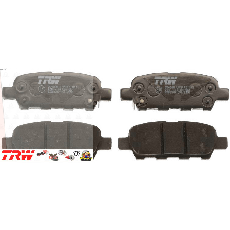 TRW ATEC ผ้าเบรคหลัง Nissan JUKE F15 ปี 2012-Now TRW ATEC GDB 7822 AT จู๊ก จู้ก จูก ปี ,19,56,5