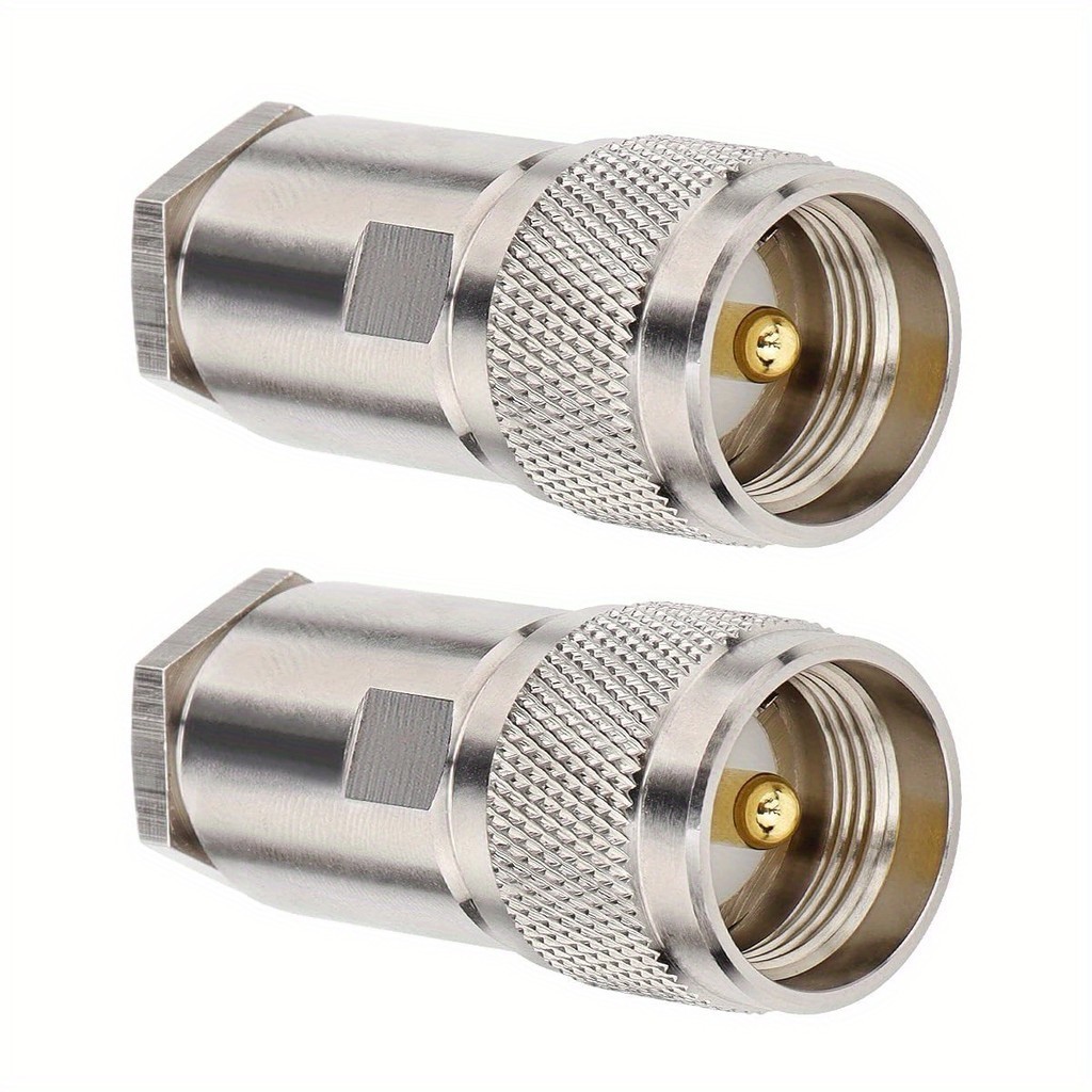Pl-259 Connectors ชาย UHF ประเภทอะแดปเตอร์ End Connector LMR400/RG8/RG8U/KMR400/Belden 9913/7D-FB โดย XRDS-RF (NOT สําหรับทีวี)