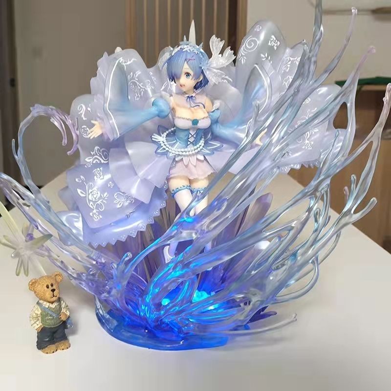 Re Zero-Starting Life in Another World Rem Crystal Dress Figure Two-Dimensional Rem Model ตกแต ่ ง