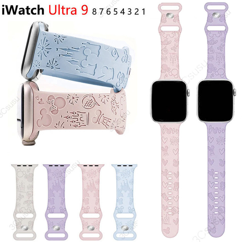 สลักสายรัดซิลิโคนเดี่ยวห่วงสร้อยข้อมือวงสําหรับแอปเปิ้ลดู44มิลลิเมตร40มิลลิเมตร45มิลลิเมตร41มิลลิเมตร38มิลลิเมตร42มิลลิเมตร ฉันดู 9 8อัลตร้า7 6 5 3 2 กับ