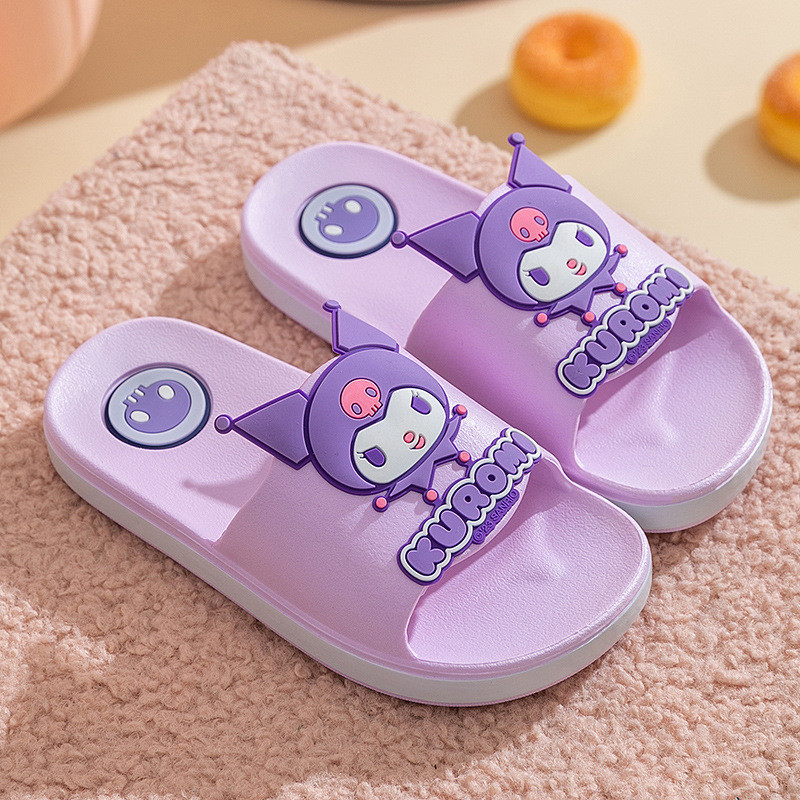 Ayuer Sanrio Kulomi /Kitty รองเท้าแตะกันลื่นลายการ์ตูน Size:27-35 Children
