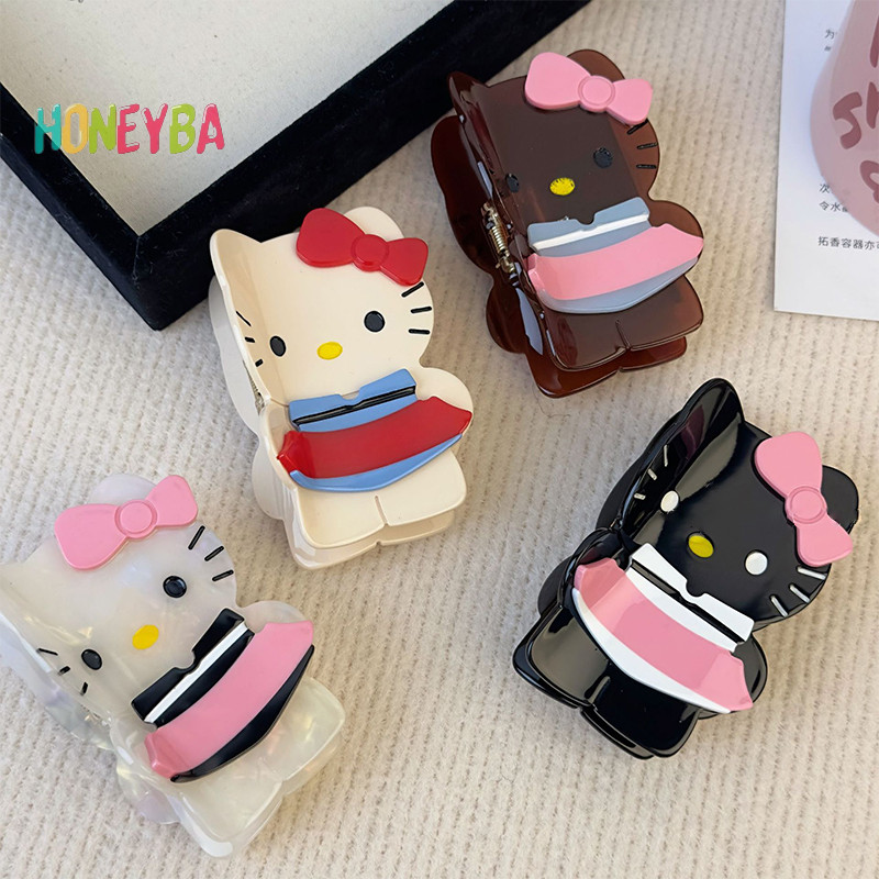 <Honeyba> น่ารัก KT Cat Claw Clamp Kawaii การ์ตูน Hello Kitty Hairpin คลิปฉลามสําหรับผู้หญิงคลิปผมอุปกรณ์เสริมผมสาวของขวัญ Nice
