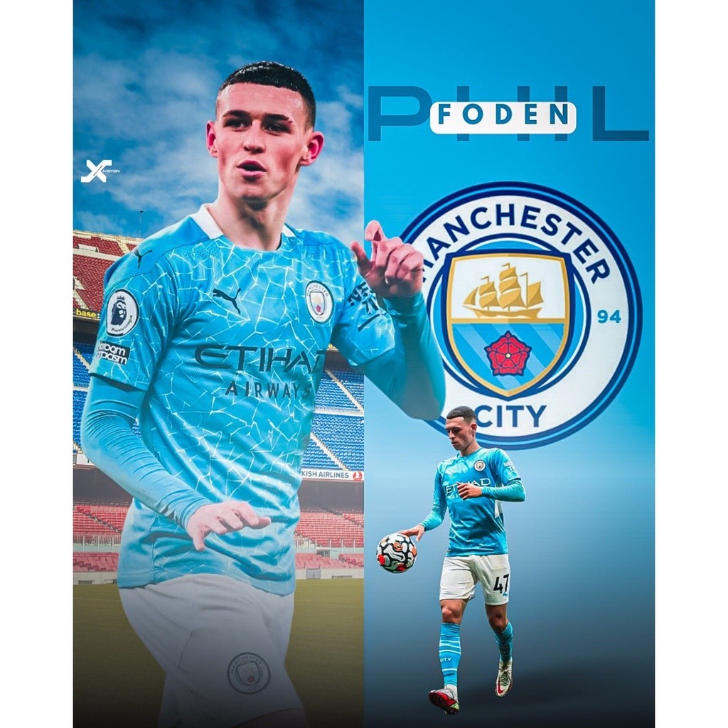 [มีจําหน่าย] โปสเตอร์ Phil Foden, สติ๊กเกอร์ติดผนัง Phil Foden ที่สวยงามมาก, โปสเตอร์ฟุตบอลแบบกาว - 