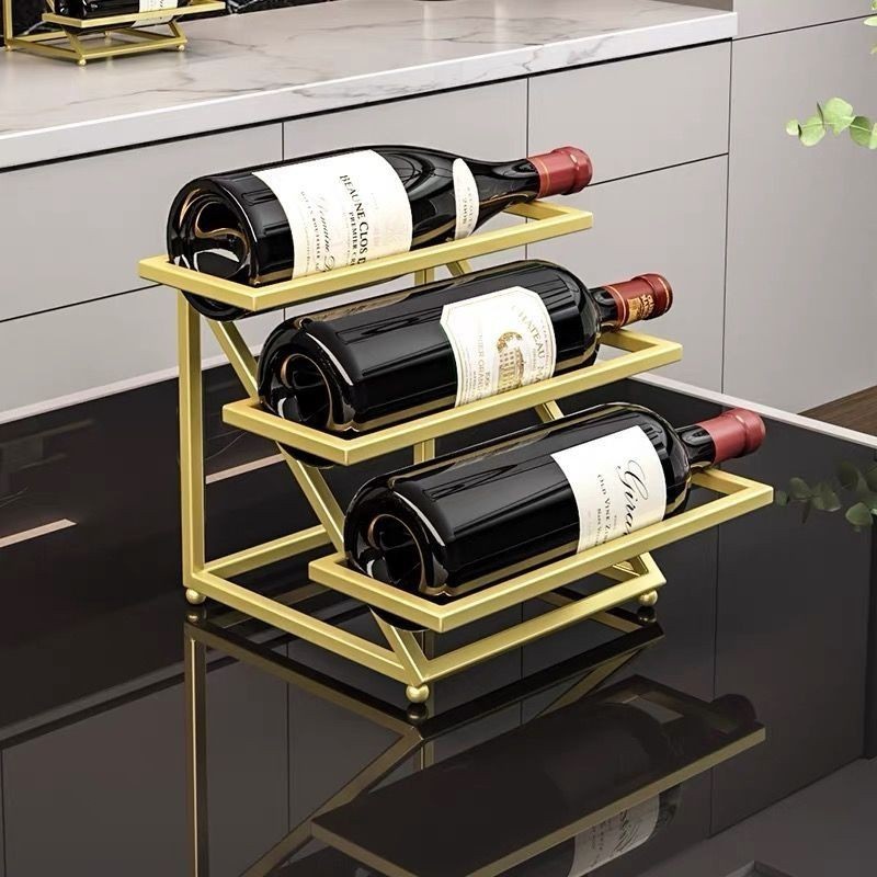 Light Luxury Creative Wine Rack Display Cabinet Living Room Wine Cabinet Bottle Shelf Horizontal Home High-End Red Wine Rack SHW9 9204