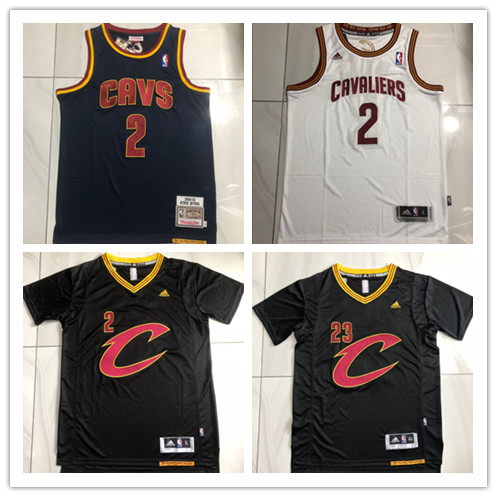 เสื้อบาสเก็ตบอลปักเต็ม Cleveland Cavaliers No.2 Kyrie Irving Jersey Vest Doncic
