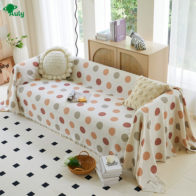 ผ้าคลุมโซฟา เนื้อฝ้ายลินิน หนาดีกันฝุ่นกันแมวข่วน 1/2/3/4ที่นั่ง sofa cover
