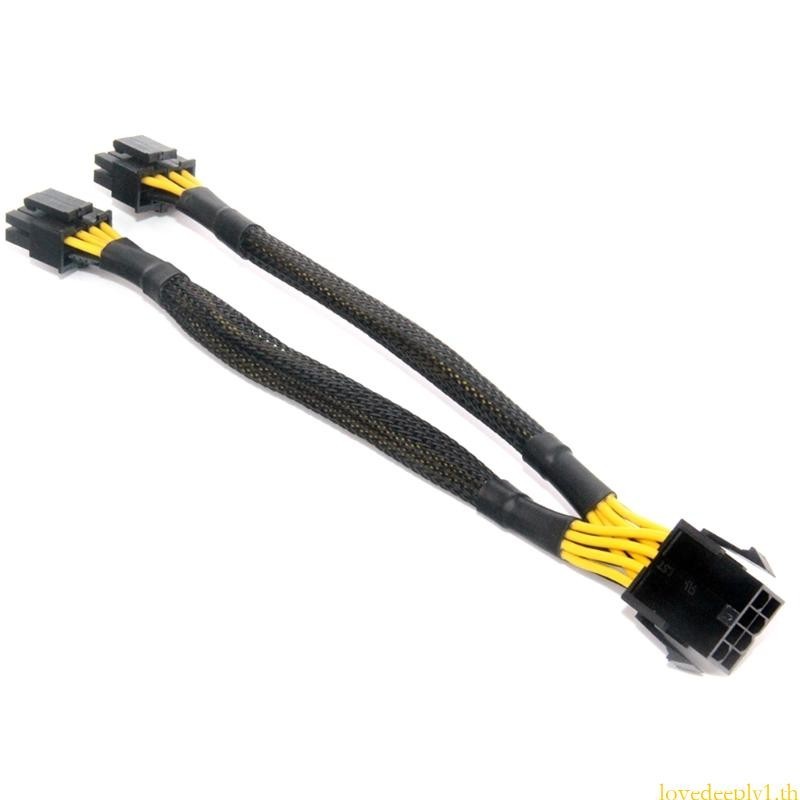 Love เมนบอร์ด CPU สายไฟ 18AWG CPU 8 Pin 8P หญิง Dual 8Pin 4 + 4 ชาย Y-Splitter อะแดปเตอร์สายไฟ