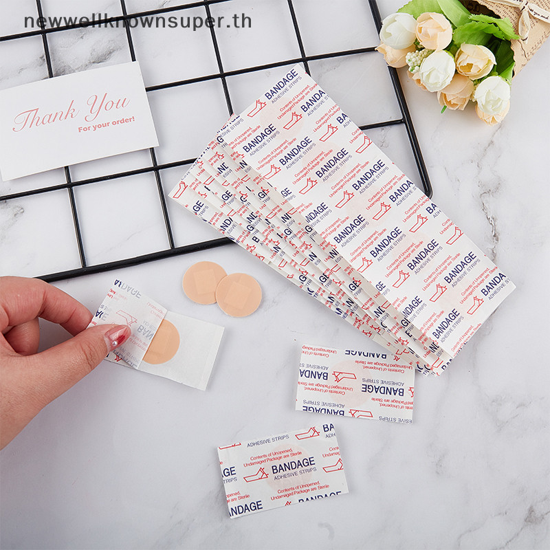 ใหม ่ 50 ชิ ้ นรอบ First Aid กันน ้ ํา Healing แผลกาว Band Aid SUPER