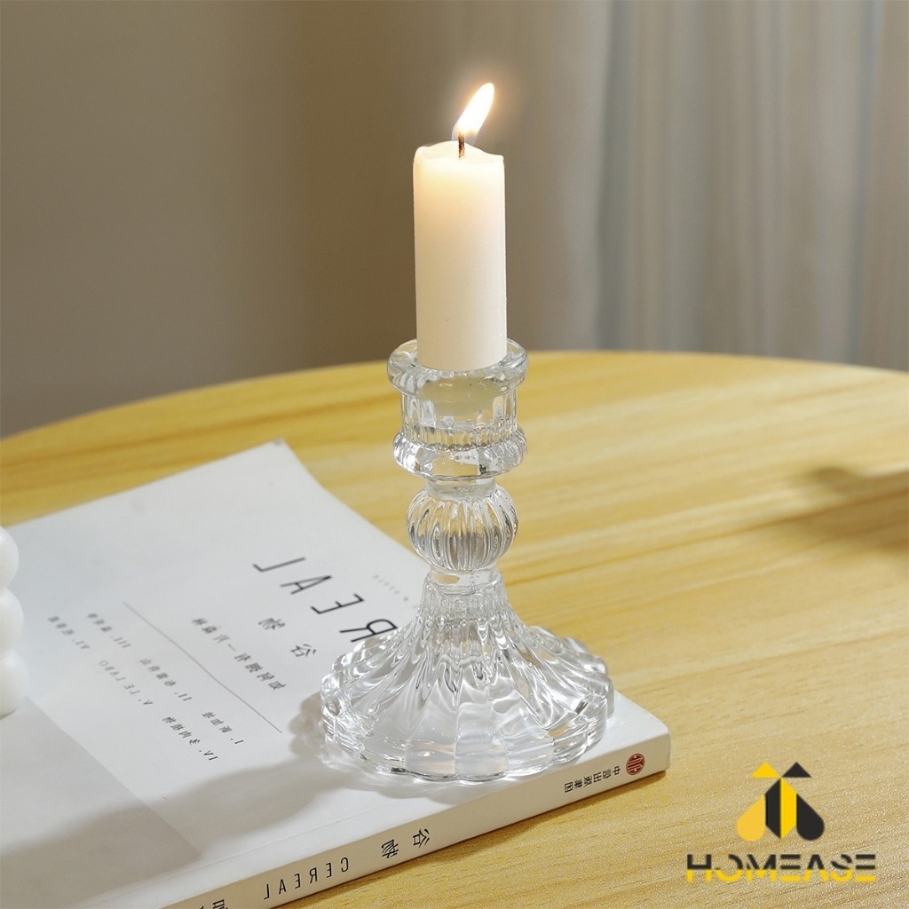 HA เชิงเทียนแก้ว เนื้อแก้วหนา แก้วเนื้อดี ใช้งานสะดวก candlestick รูปที่ 3
