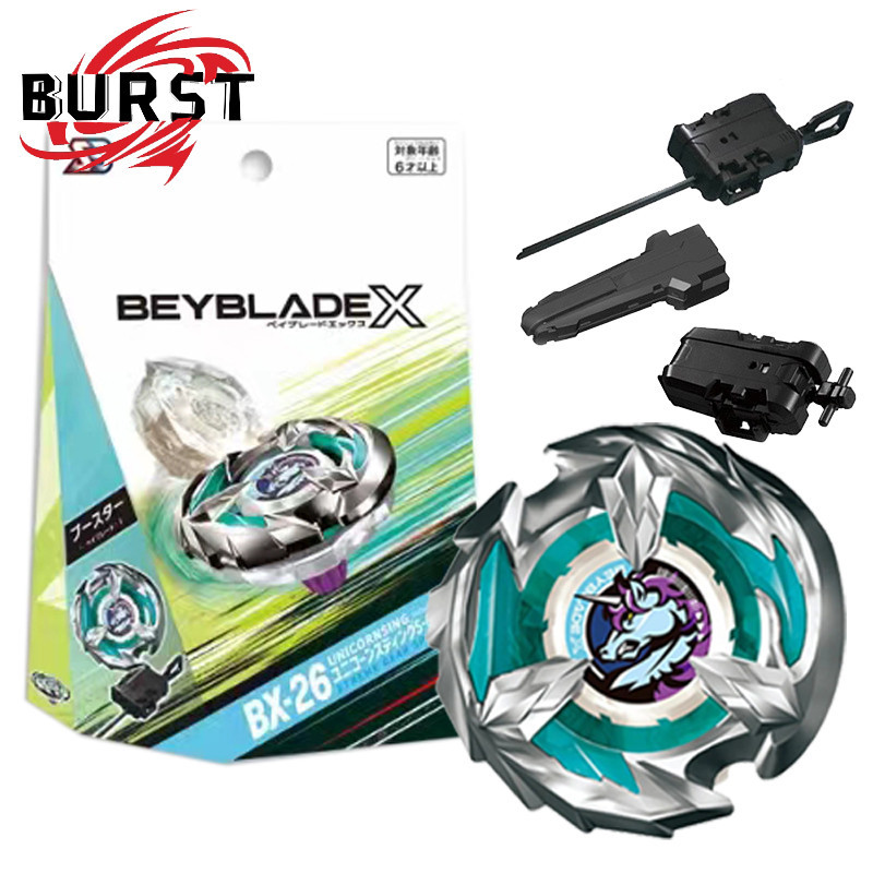 Beyblade X BX-26 Unicorn Sting พร้อม Launcher Grip ชุดสําหรับ Beyblade Burst ของเล่นเด็กสําหรับเด็กเ