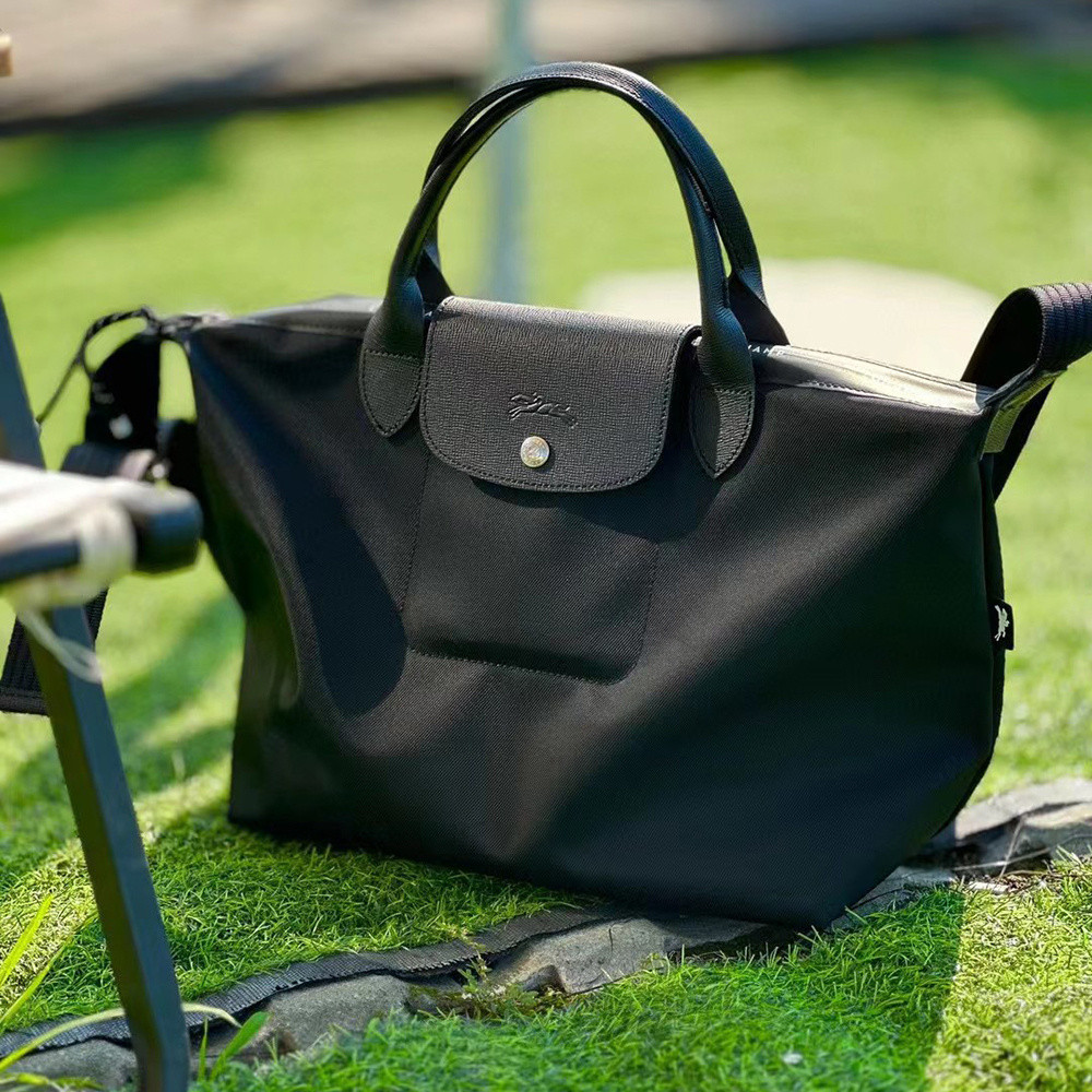 พร้อมสต็อก แท้ 100% Longchamp 1512/1515/1500 HSR Le Pliage Energy เป็นมิตรกับสิ่งแวดล้อม series ผู้หญิงขนาดเล็ก /ใหญ่/มินิกระเป๋าถือรีไซเคิลผ้าใบ tote กระเป๋าสลิง