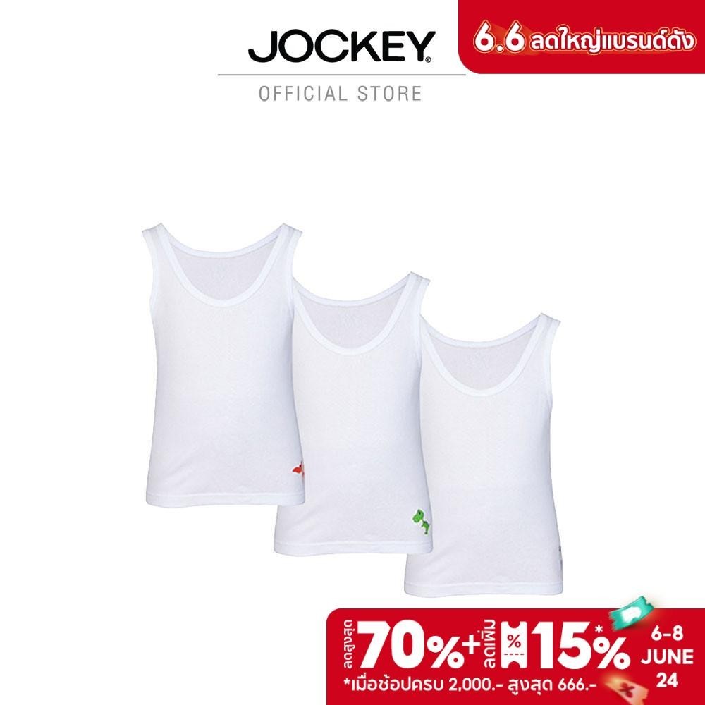 JOCKEY UNDERWEAR เสื้อกล้าม JOCKEY KIDS รุ่น KU K4B001 TANK Pack 3 ชิ้น สีขาว