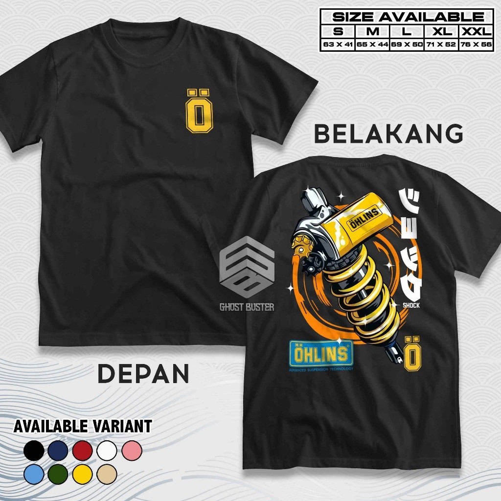ใหม่ Ohlins Shockbreaker Racing เสื ้ อยืด Herex รถจักรยานยนต ์ Distro เสื ้ อ Honda Gank CB GL MP ยานยนต ์ Tshirt