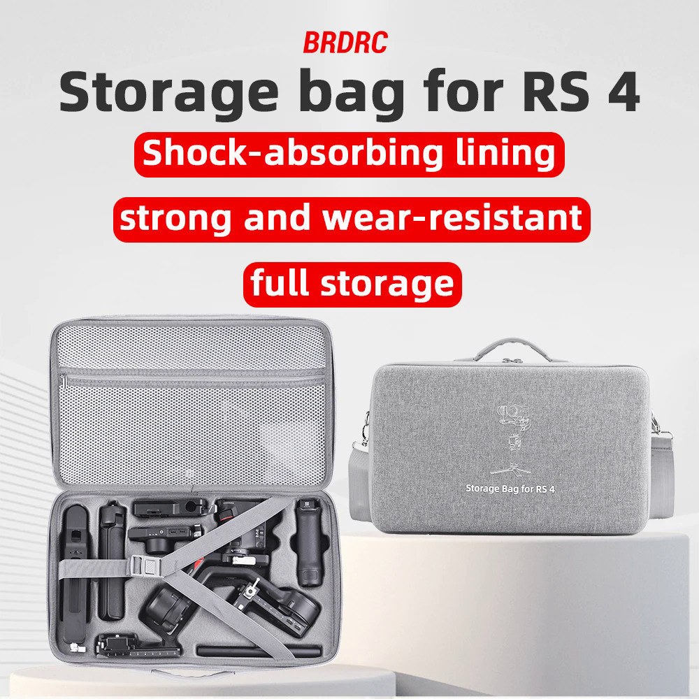 กระเป๋าถือสําหรับ DJI Ronin RS 4 กล่องเก็บ Splash-proof กระเป๋าสะพายกระเป๋าเดินทาง Hardshell Gimbal Stabilizer สําหรับ DJI Ronin RS4 อุปกรณ์เสริม