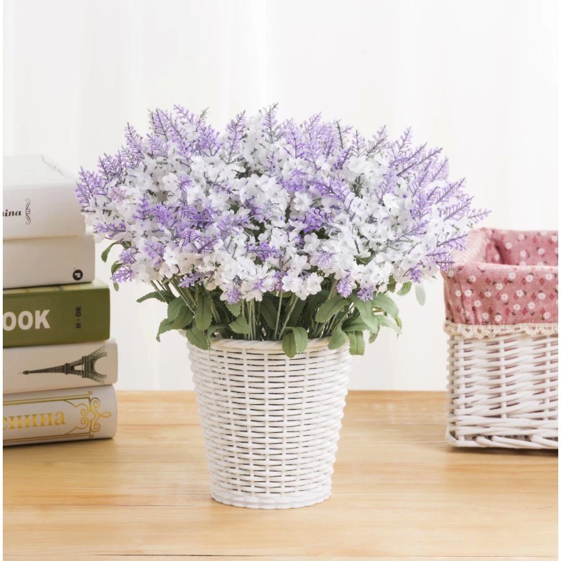 10pcs 33cm ดอกไม้ปลอม ดอกลาเวนเดอร์ประดิษฐ์ หญ้าปลอม ต้นไม้ปลอมตกแต่งห้อง ดอกไม้ ต้นไม้มงคลเรียกทรัพย์