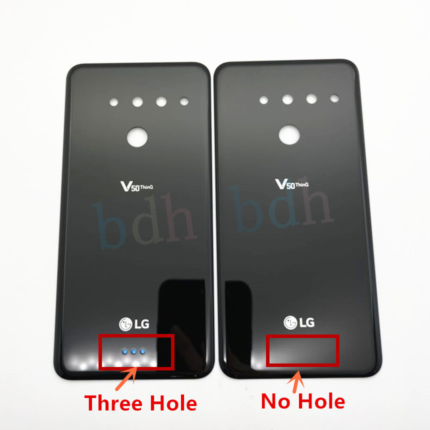 ฝาครอบแบตเตอรี่สําหรับ LG V50 ThinQ 5G LM-V500N V500 แบตเตอรี่ด้านหลังกระจกฝาครอบอะไหล่ซ่อม