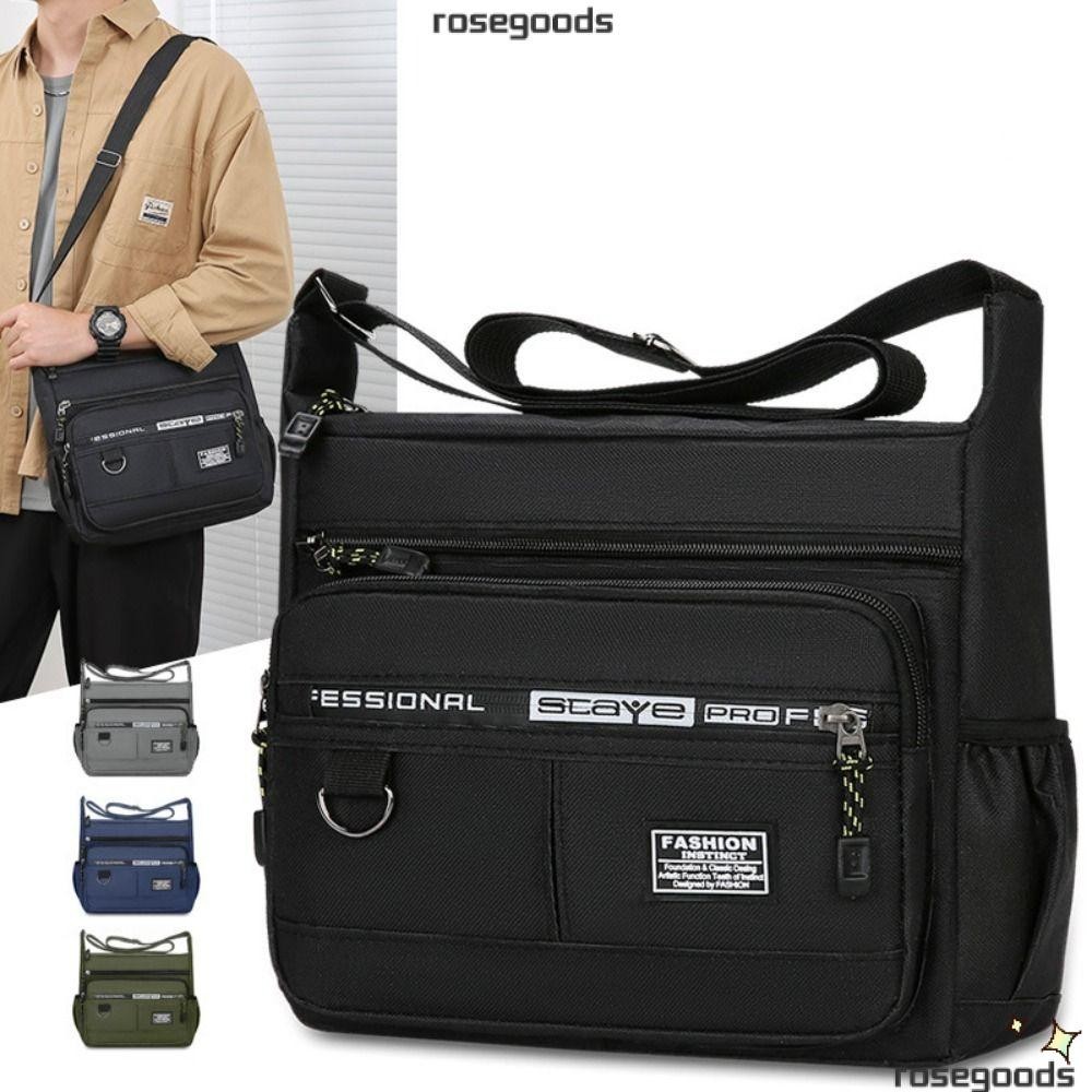 Rose Messenger Bag,ซิปกระเป ๋ าเดินทางCrossbody , กระเป ๋ าเก ็ บรูปทรงสี ่ เหลี ่ ยมหลายชั ้ นความจุขนาดใหญ ่ หรูหรา