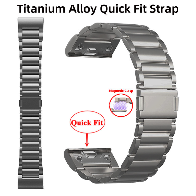 22 มม.26 มม.ไทเทเนียมแม่เหล็ก Clasp โลหะ Quick Fit สําหรับ Garmin Epix Pro Gen 2 47 มม.51 มม.Quatix 