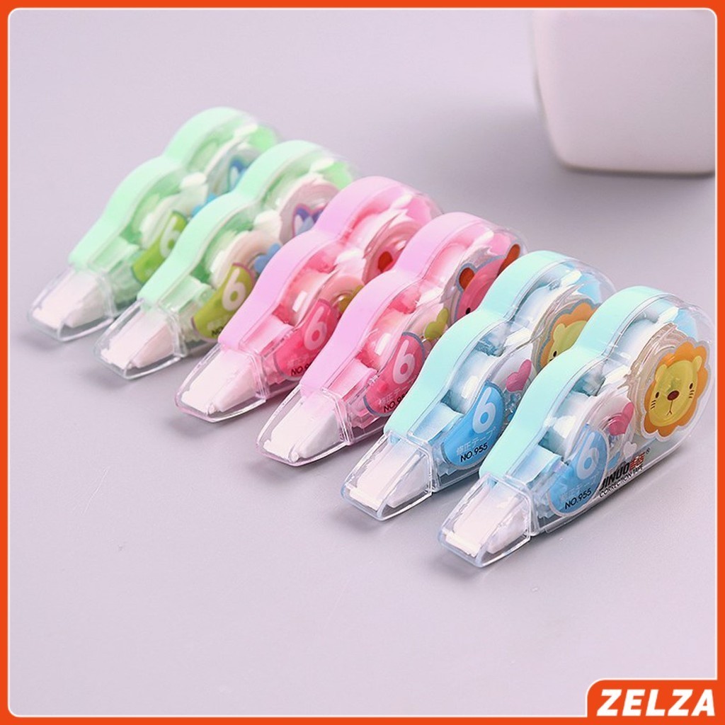 ZELZA เทปลบคำผิด การ์ตูน อย่างดี 5 มม. มีขนาดความยาว8 และ 16 เมตร จัดส่งคละลาย correction tape