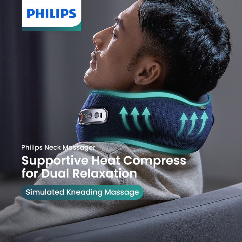 Philips เครื่องนวดคอ PPM5111N หมอนนวด ประคบร้อน คอ ไหล่ คอ ขุด อุปกรณ์มายากล อุปกรณ์ป้องกันคอ
