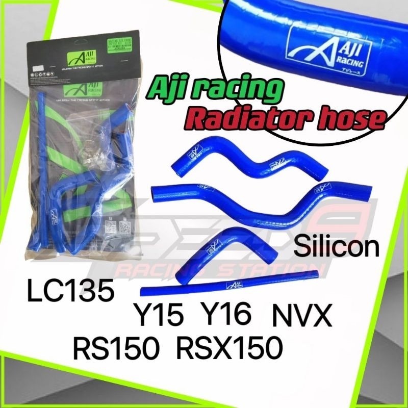 Aji racing ท่อหม้อน้ํา NVX NVX155 Y15ZR Y16ZR y15 y16 Lc135 RS150 RSX150 ท่อหล่อเย็นซิลิกอน